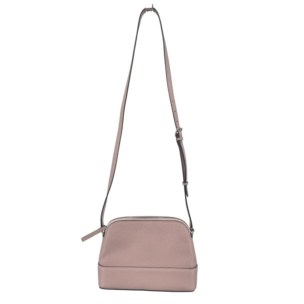 Kate Spade Small Dome Crossbody Bag Pink Pebbled Leather Gold Hardware